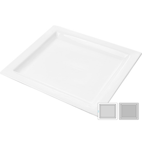 White Porcelain Rectangular Plates